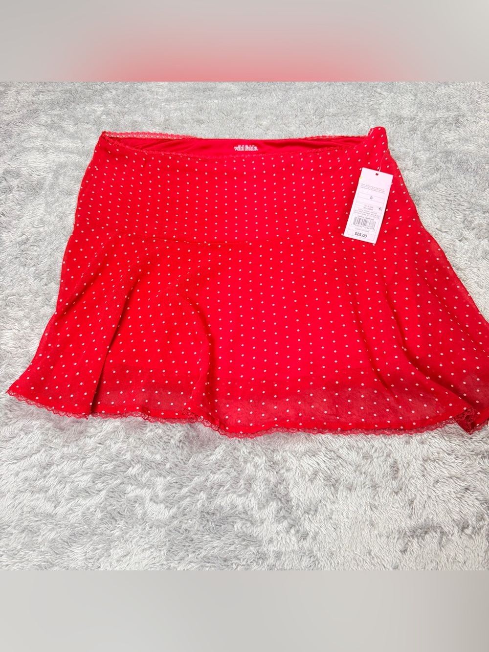 wild fable Red Polka Dot Skater Mini Skirt